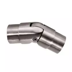Raccord orientable ergonomique en inox 304 brossé diam 42,4 mm