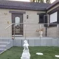 Garde corps inox en kit 4 barres avec poteaux design pour terrasse, escalier, balcon ou mezzanine 14