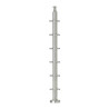 Poteau d'angle à 90° de garde corps inox316  6 câbles avec serre câbles intégrés et cache platine