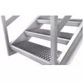 Marche escalier 700 x 240 mm caillebotis galvanisé maille 30 x 30 mm  2