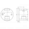 Platine de fixation ronde latérale mixte pour poteau ø 42,4mm inox 304 1
