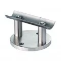Platine de fixation garde corps latérale ronde de poteau inox déport 50mm 0