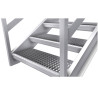Marche escalier 1500 x 305 mm caillebotis galvanisé maille 30 x 30 mm 