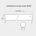 Contremarche aluminium 100 x 1500 BLANC recoupable 0