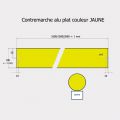 Contremarche aluminium 100 x 1500 mm JAUNE recoupable 0