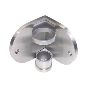 Platine de fixation ronde d'angle rentrant de poteau ø 42,4mm inox 304