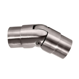 Raccord orientable de 90 à 180 degrés ergonomique en inox 316 brossé diam 42,4 mm