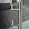 Poteau double main courante rampe ERP PMR pose sur le côté en inox 304 brossé 6