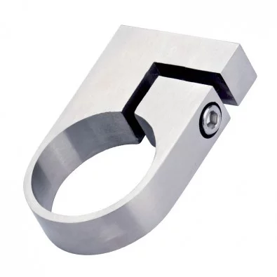 Collier de fixation de tube rond diamètre 42,4 mm en inox 304 brossé