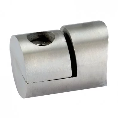 Pince à tôle cylindrique pour tube rond ø 42,4 mm en inox 316 brossé