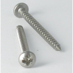 Vis inox à tête ronde bois 6x50 mm empreinte pozidrive cruciforme