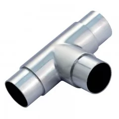 Raccord en Té en inox 304 brossé diametre 33,7 mm