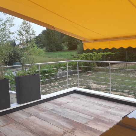 Garde corps inox en kit 5 barres à l'anglaise : rampe escalier, terrasse, balcon, mezzanine