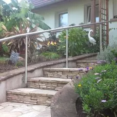 Main courante inox pose latérale sur muret en kit