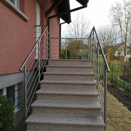 Garde corps inox en kit 5 barres à l'anglaise : rampe escalier, terrasse, balcon, mezzanine
