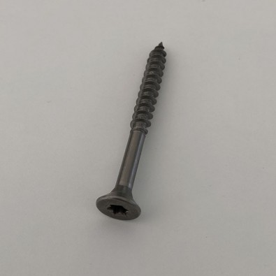 Vis inox à tête fraisée 8 x 100 mm empreinte torx fixation poteau dans le bois