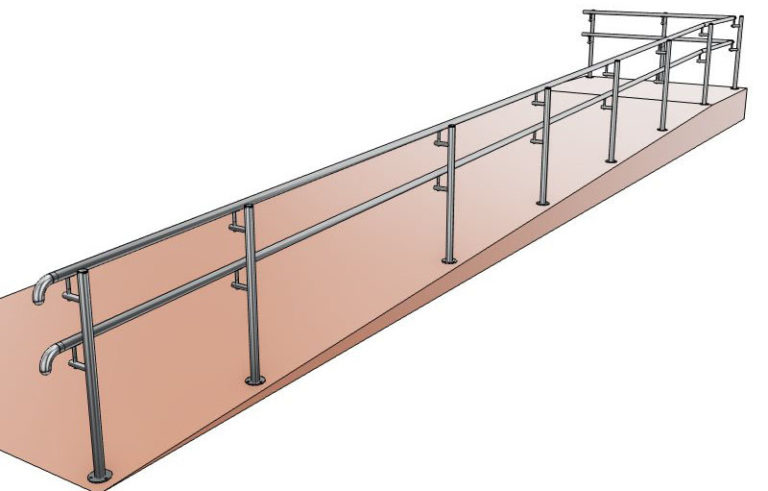ARAMOX Main courante de sécurité Barres de rail en acier inoxydable de