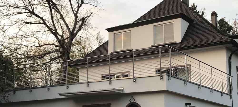 garde corps inox exterieur anglaise a 10 barres