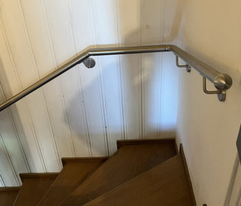 pose main courante escalier quart tournant
