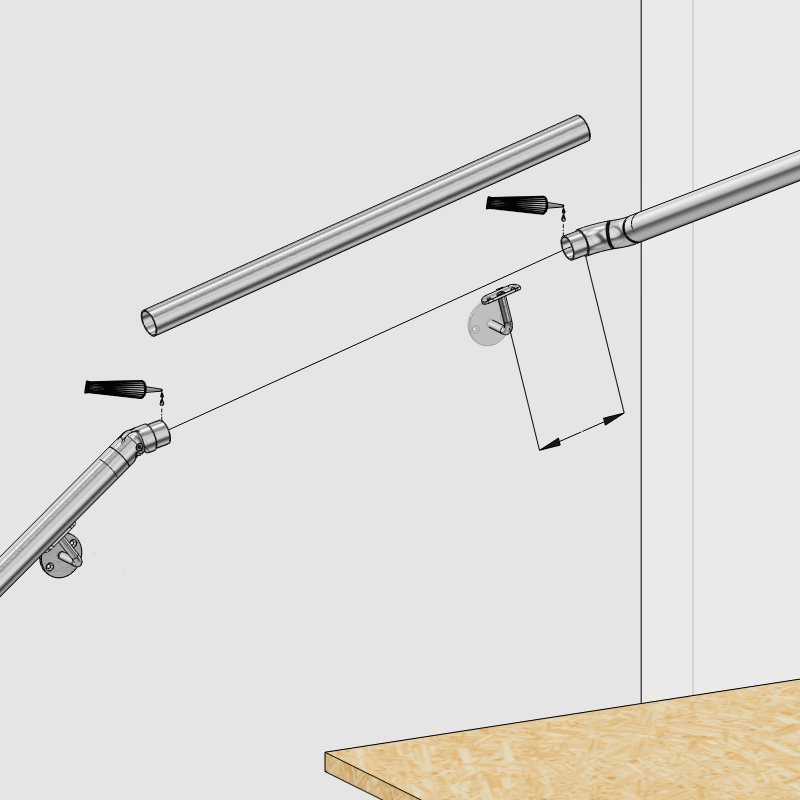 installer la barre du segment intermédiaire