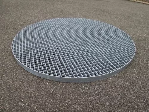 caillebotis rond grille
