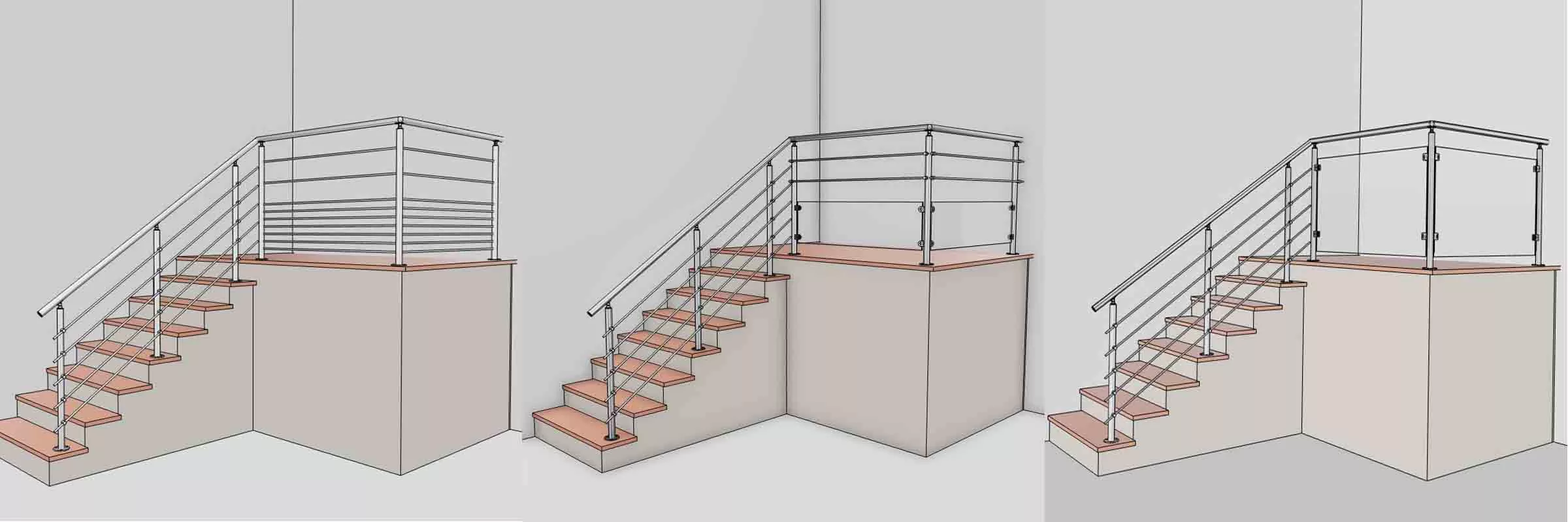 norme garde corps plateforme avec escalier