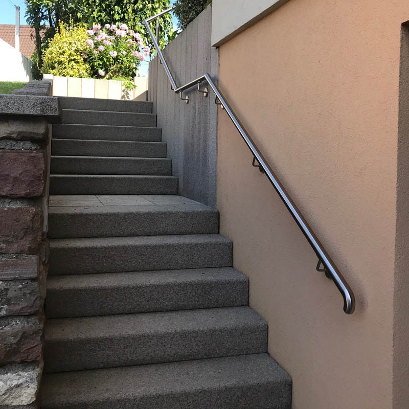 main courante exterieure rampe escalier inox
