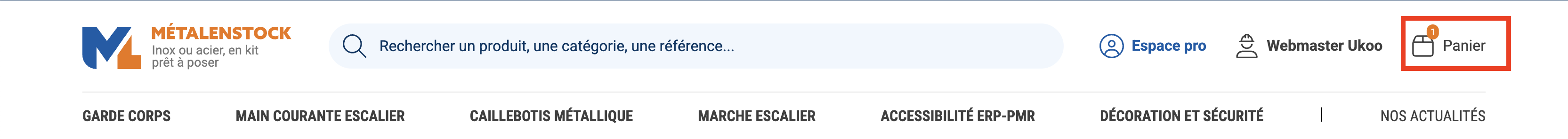 Étape 2 - Accédez à votre panier